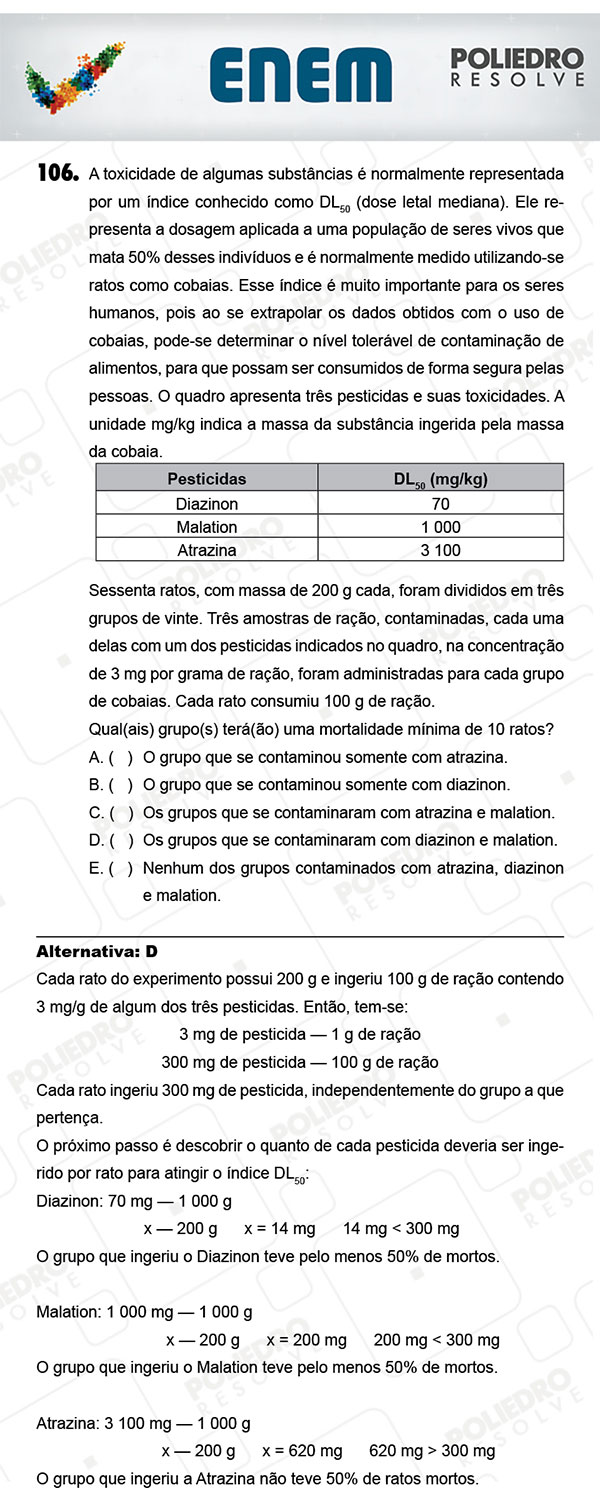 Questão 106 - 2º Dia (PROVA AMARELA) - ENEM 2017