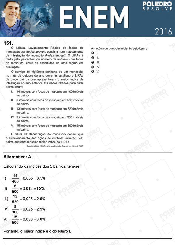 Questão 151 - 2º dia (PROVA CINZA) - ENEM 2016