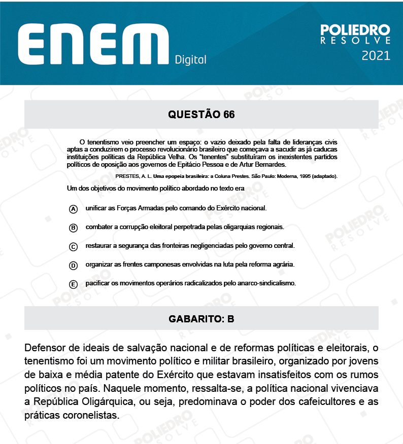 Questão 66 - 1º Dia - Prova Amarela - Espanhol - ENEM DIGITAL 2020