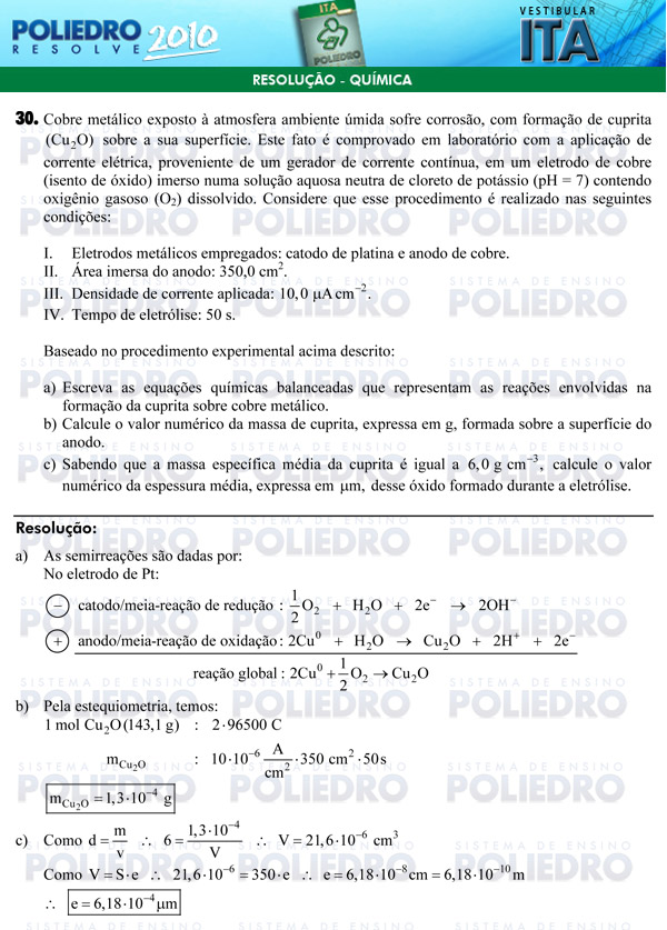 Dissertação 30 - Química - ITA 2011