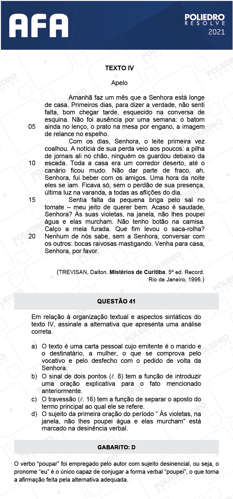 Questão 41 - Prova Modelo A - AFA 2021