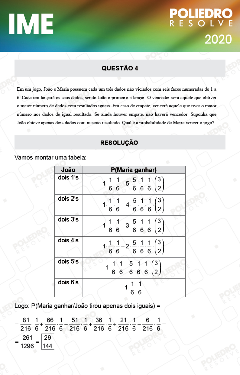 Dissertação 4 - 2ª Fase - Matemática - IME 2020