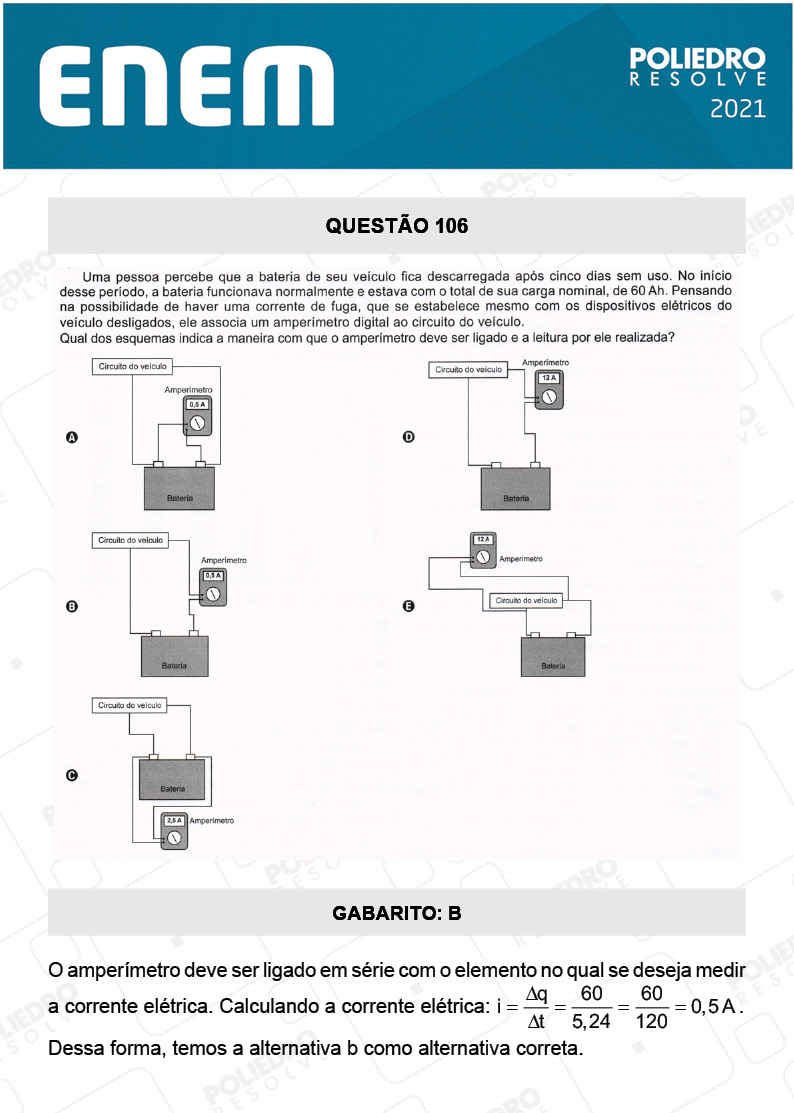 Questão 106 - 2º Dia - Prova Amarela - ENEM 2020