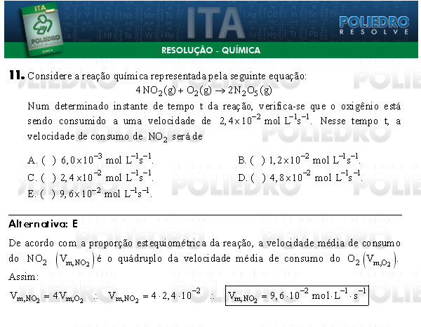 Questão 11 - Química - ITA 2009