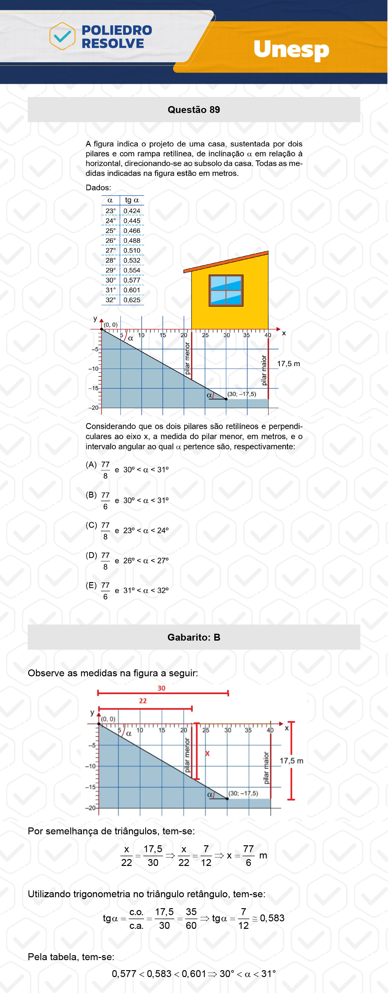 Questão 89 - 1ª Fase - UNESP 2024