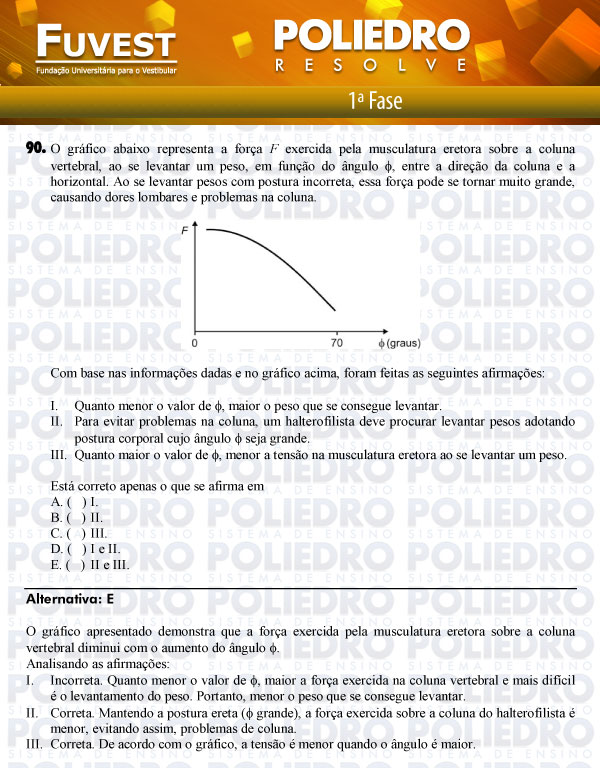 Questão 90 - 1ª Fase - FUVEST 2012