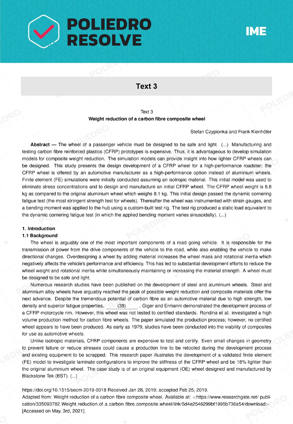 Texto 47 - 2ª Fase - Português/Inglês - IME 2022