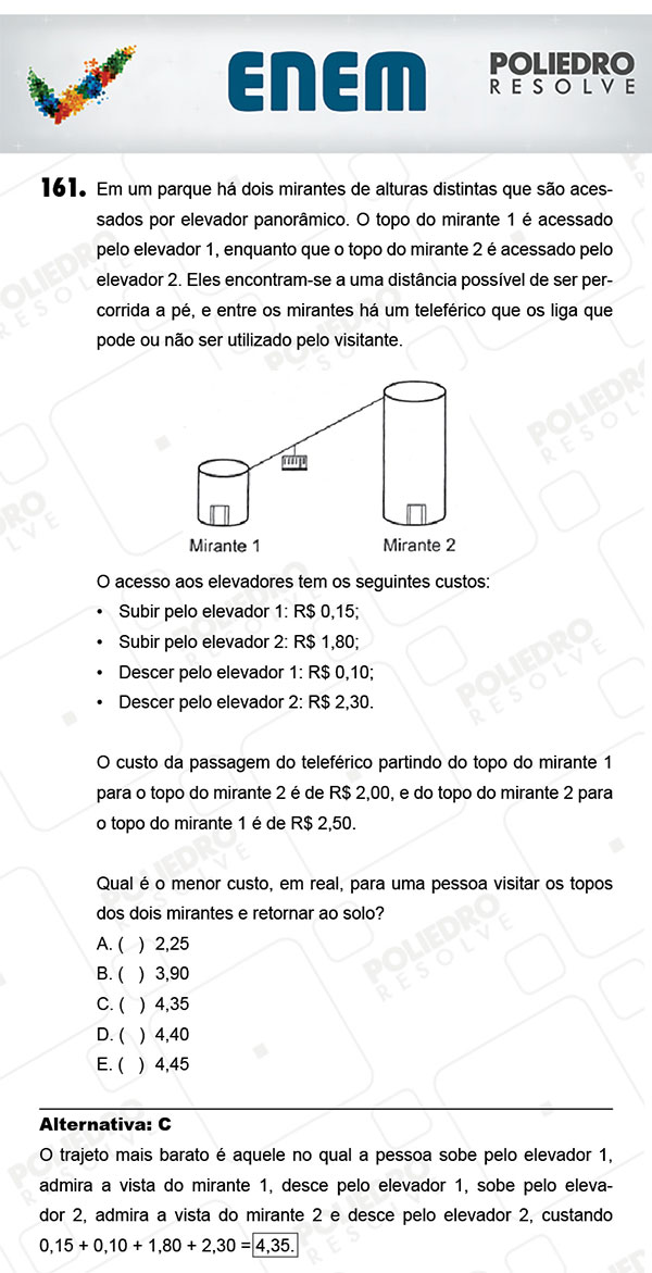 Questão 161 - 2º Dia (PROVA AMARELA) - ENEM 2017