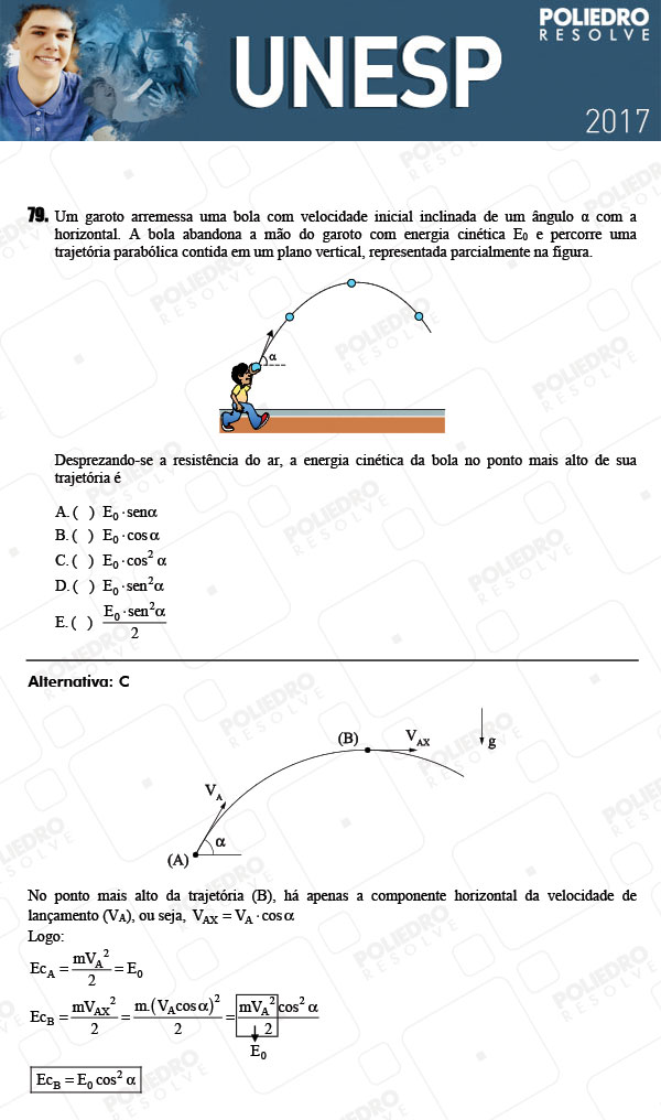 Questão 79 - 1ª Fase - UNESP 2017