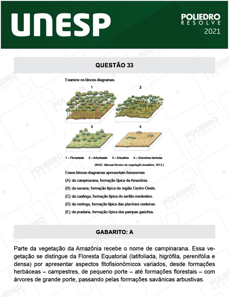 Questão 33 - 2ª Fase - UNESP 2021