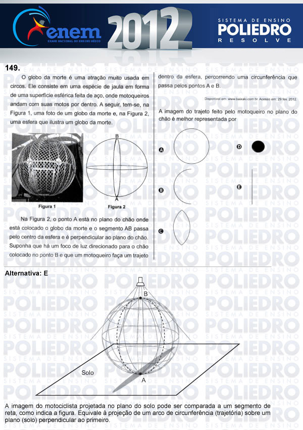 Questão 149 - Domingo (Prova rosa) - ENEM 2012