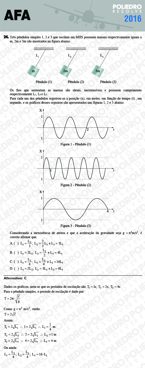 Questão 24 - Prova Modelo C - AFA 2016