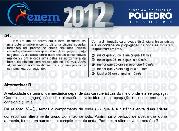 Questão 54 - Sábado (Prova azul) - ENEM 2012