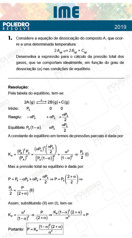 Dissertação 1 - 2ª Fase - Química - IME 2019