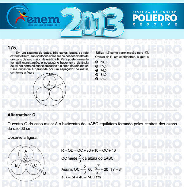 Questão 175 - Domingo (Prova Cinza) - ENEM 2013