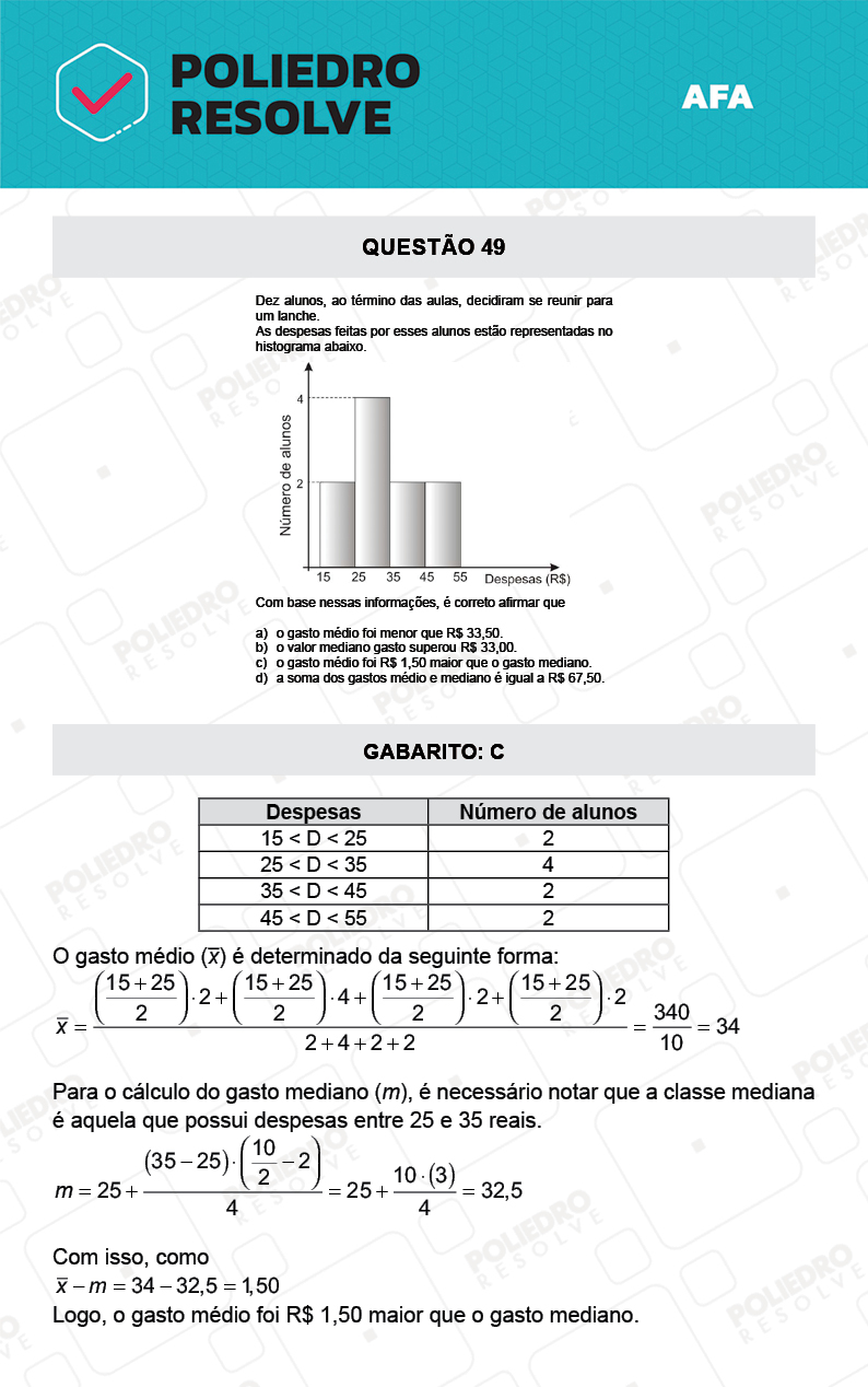 Questão 49 - Prova Modelo A - AFA 2022