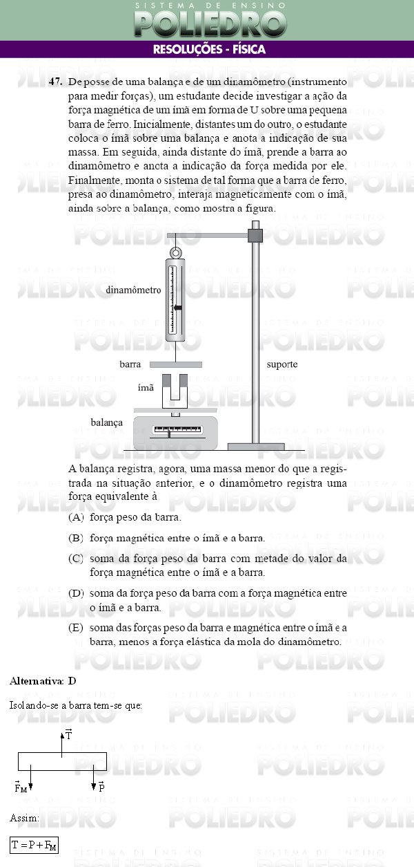 Questão 47 - Conhecimentos Gerais - UNIFESP 2009