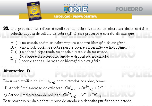 Questão 32 - Objetiva - IME 2009