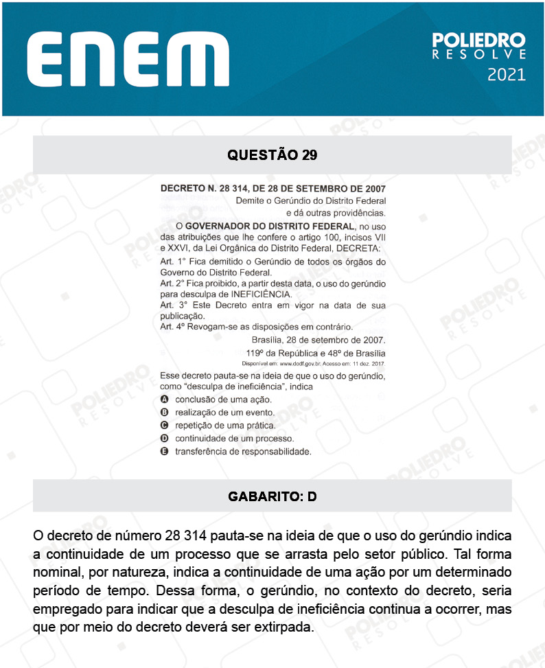 Questão 29 - 1º DIA - Prova Rosa - ENEM 2020