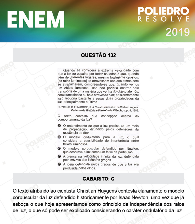 Questão 132 - 2º DIA - PROVA AMARELA - ENEM 2019