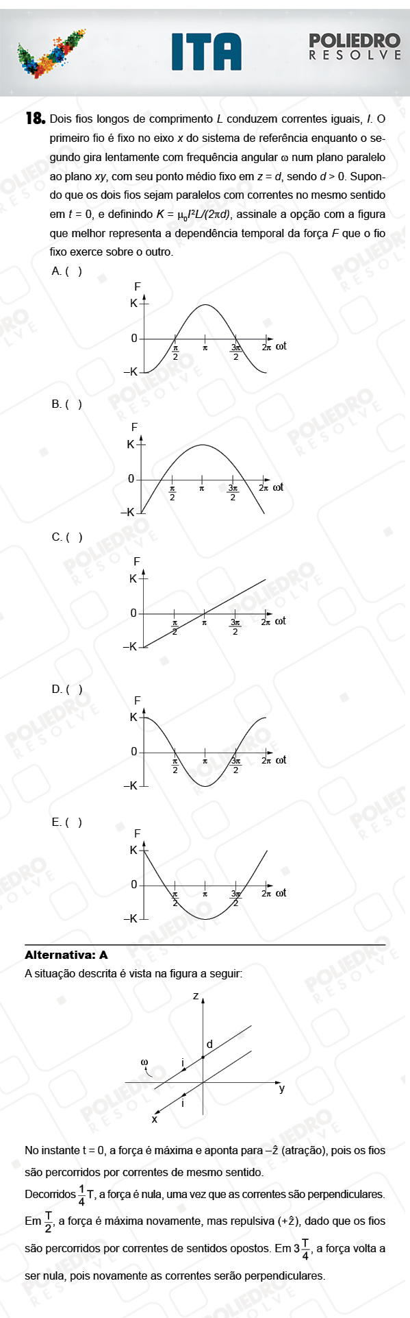 Questão 18 - Física - ITA 2018