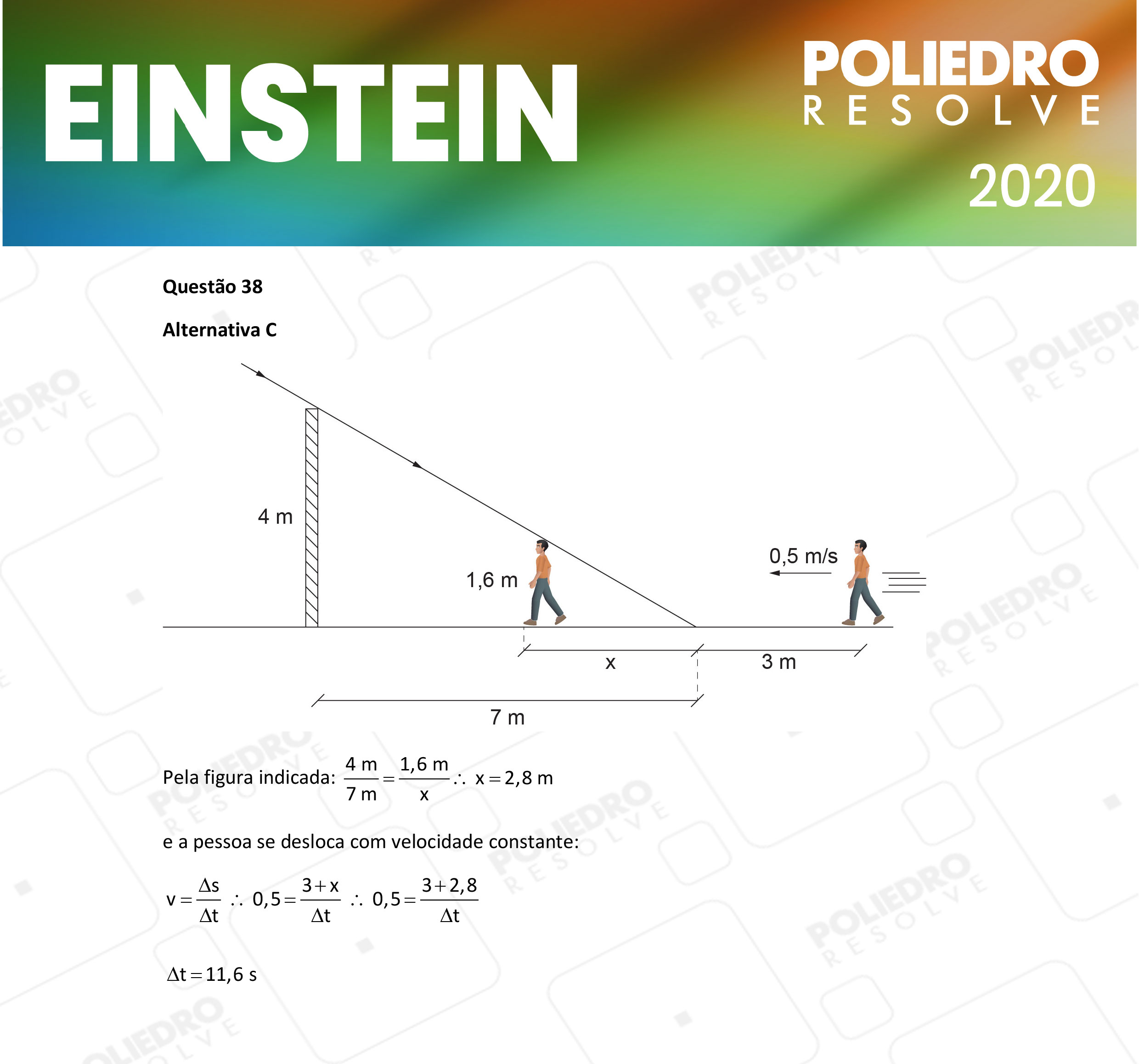 Questão 38 - Fase única - EINSTEIN 2020