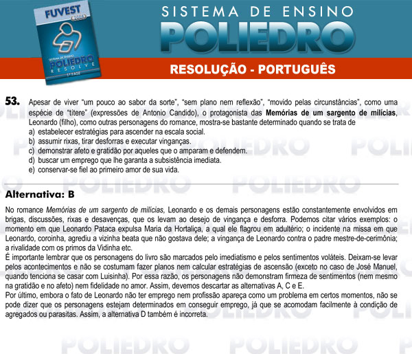 Questão 53 - 1ª Fase - FUVEST 2008