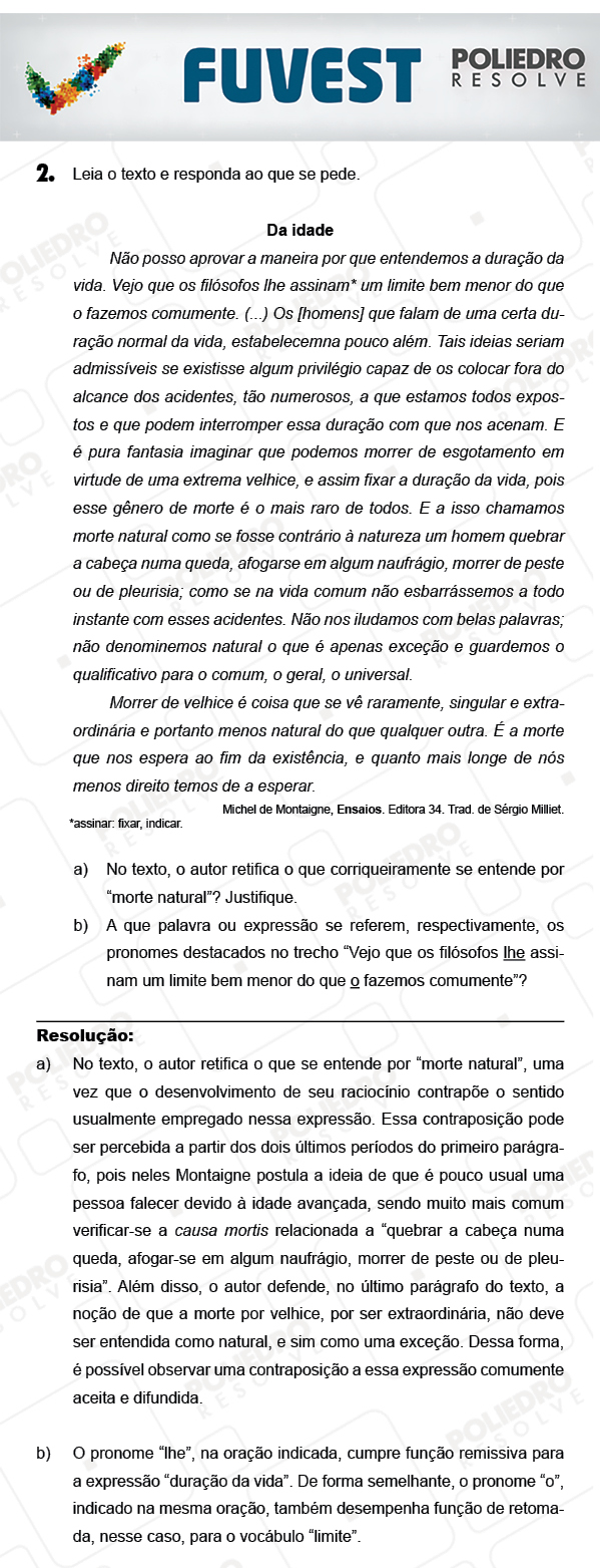 Dissertação 2 - 2ª Fase - 1º Dia - FUVEST 2018