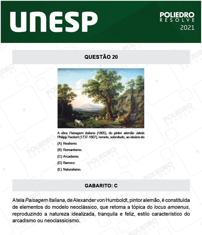 Questão 20 - 1ª Fase - 1º Dia - UNESP 2021