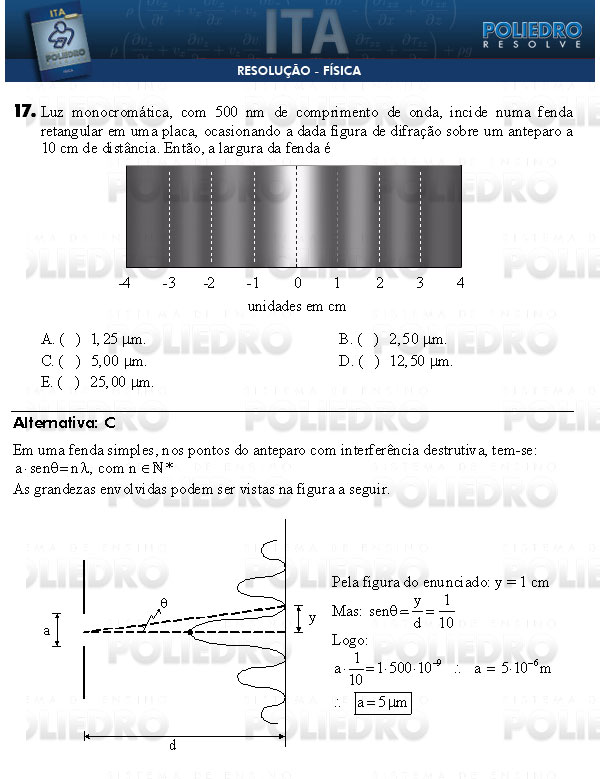 Questão 17 - Física - ITA 2009