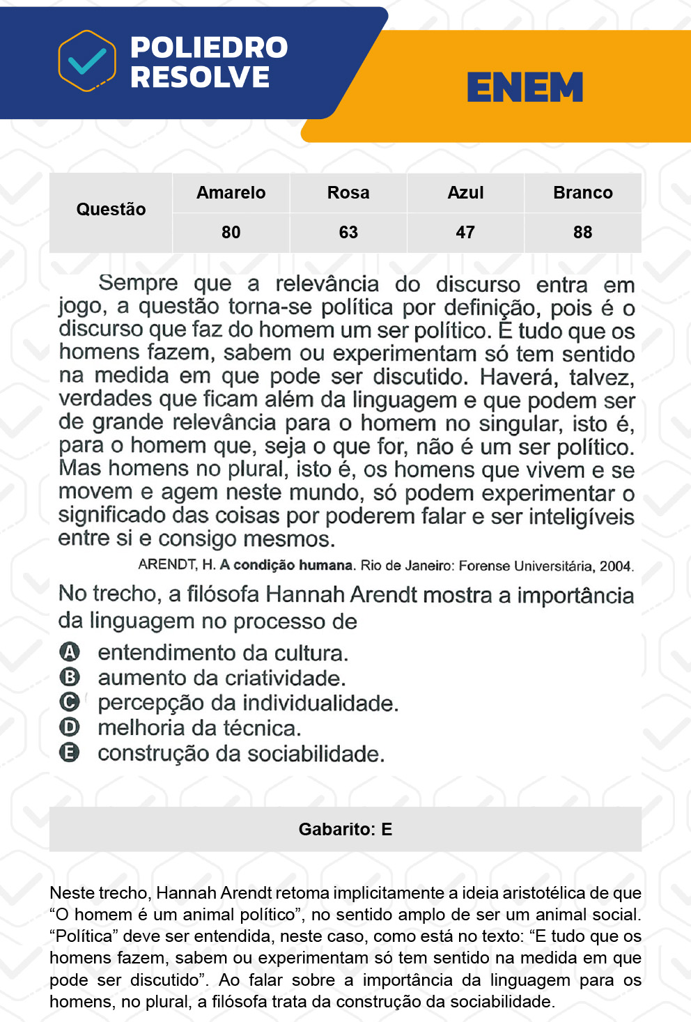 Questão 47 - 1º Dia - Prova Azul - ENEM 2022