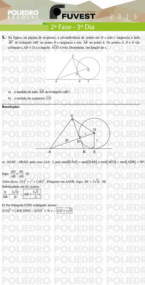 Dissertação 1 - 2ª Fase 3º Dia - FUVEST 2015