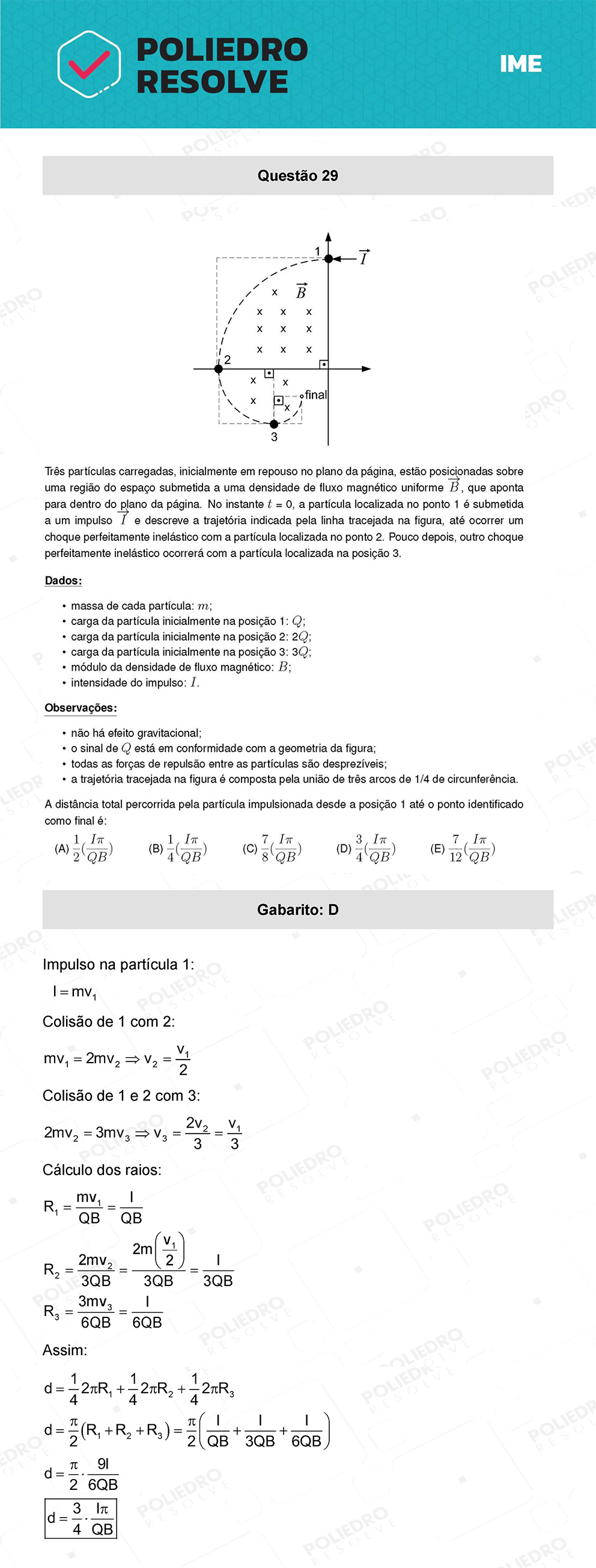 Questão 29 - 1ª Fase - IME 2023