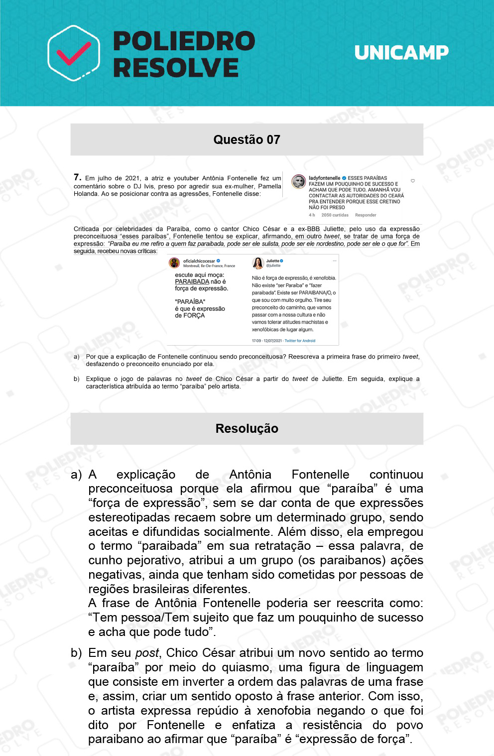 Dissertação 7 - 2ª Fase - 1º Dia - UNICAMP 2022