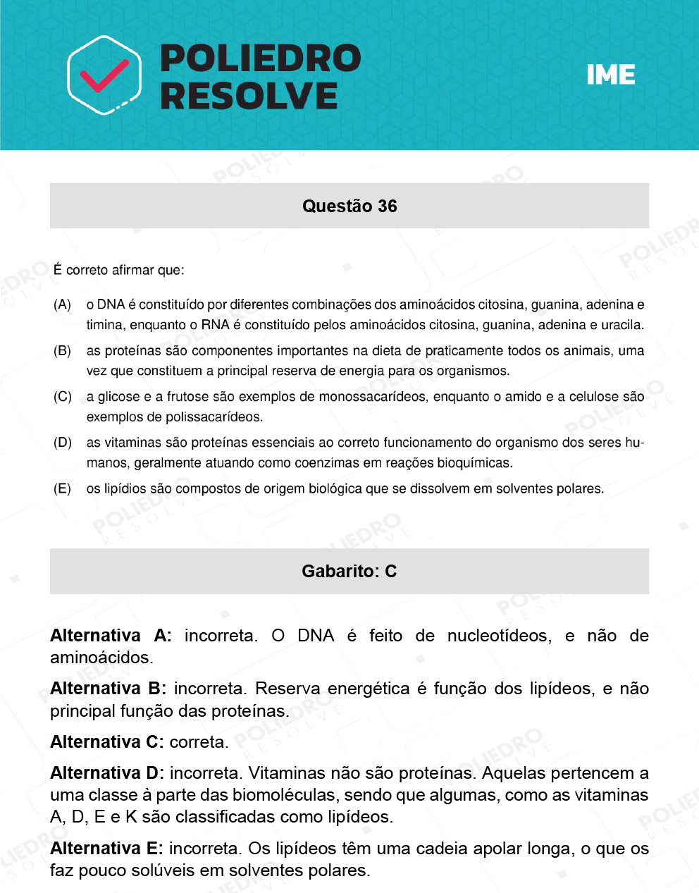 Questão 36 - 1ª Fase - IME 2022