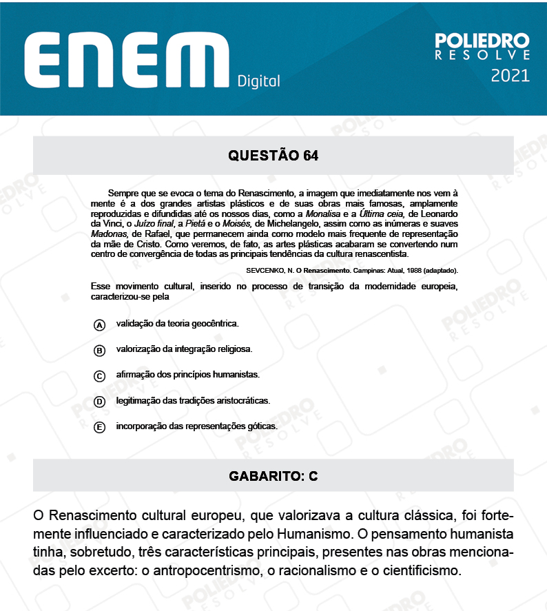 Questão 64 - 1º Dia - Prova Amarela - Espanhol - ENEM DIGITAL 2020