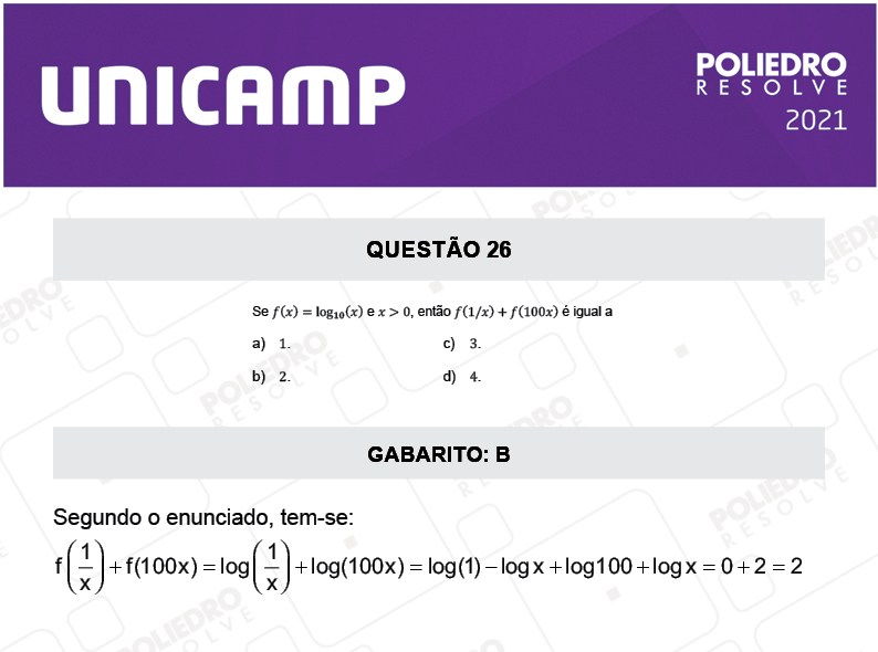 Questão 26 - 1ª Fase - 1º Dia - E e G - UNICAMP 2021