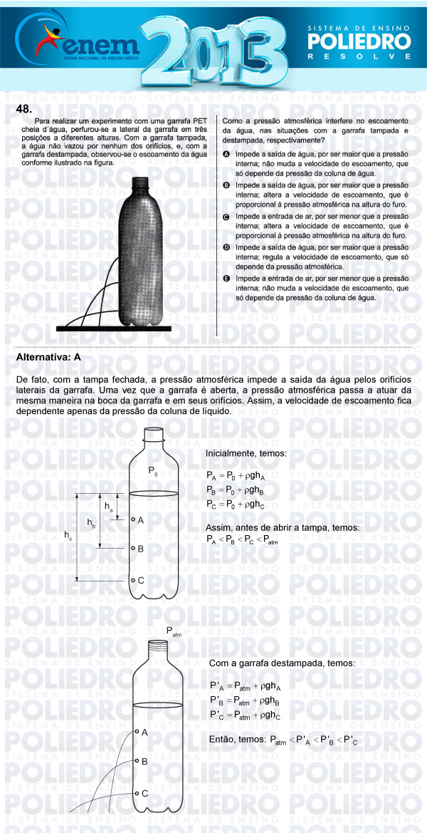 Questão 48 - Sábado (Prova Amarela) - ENEM 2013