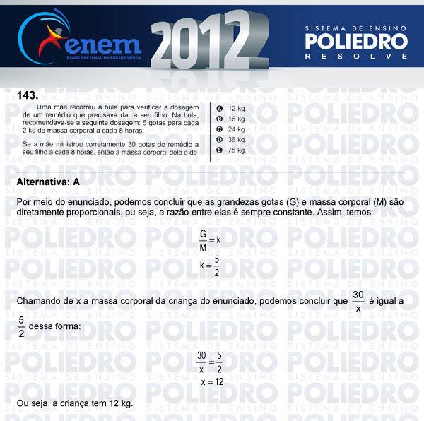 Questão 143 - Domingo (Prova rosa) - ENEM 2012