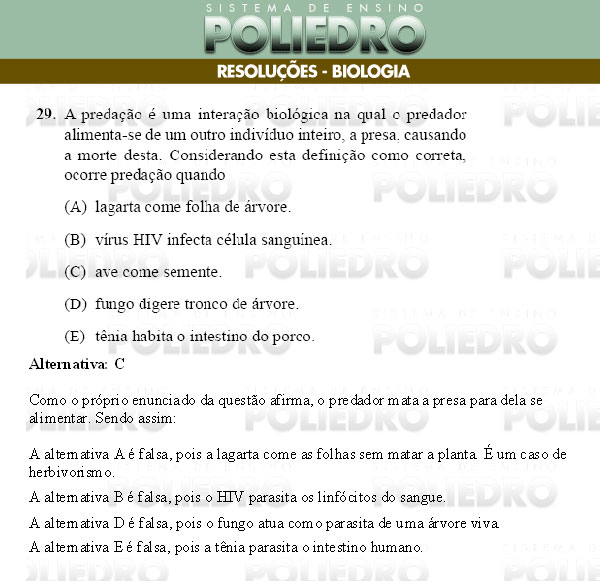 Questão 29 - Conhecimentos Gerais - UNIFESP 2009