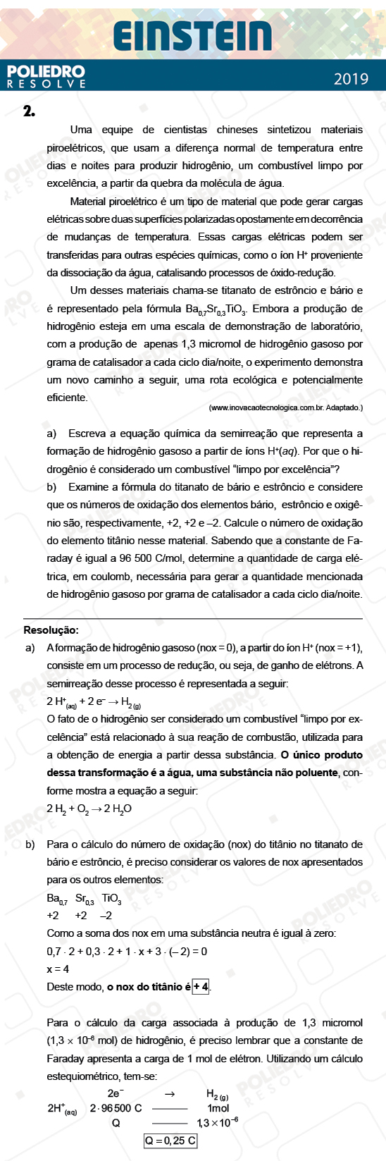 Dissertação 2 - Fase única - EINSTEIN 2019