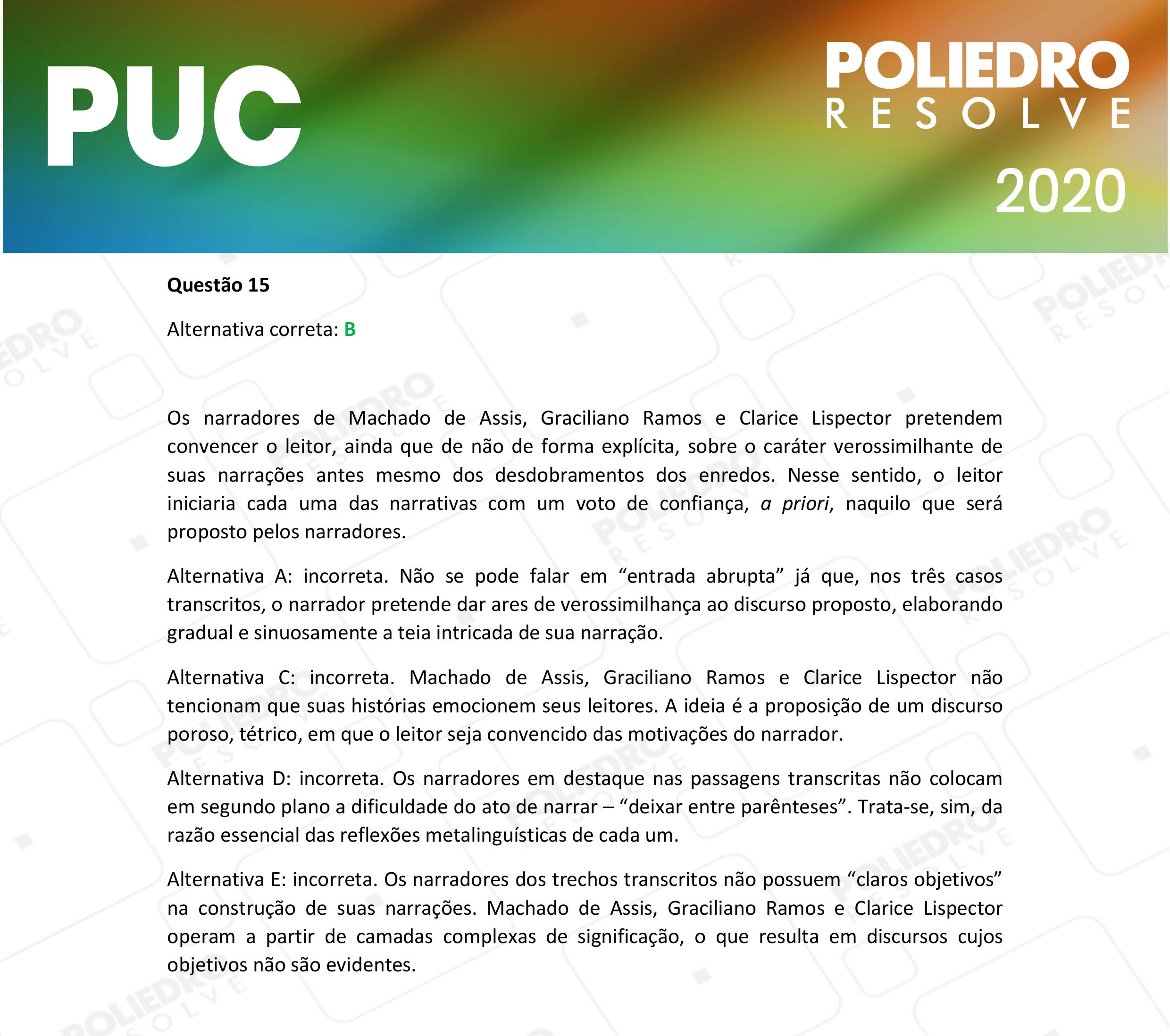 Questão 15 - 1ª Fase - PUC-Campinas 2020