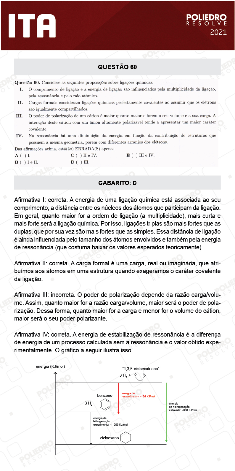 Questão 60 - 1ª Fase - ITA 2021