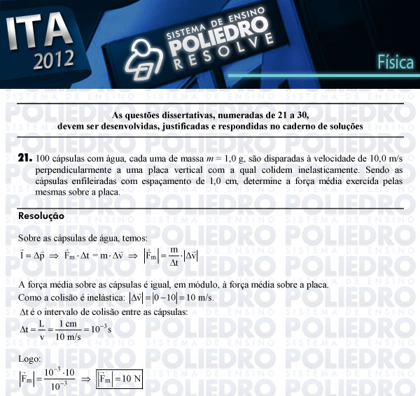 Dissertação 21 - Física - ITA 2012