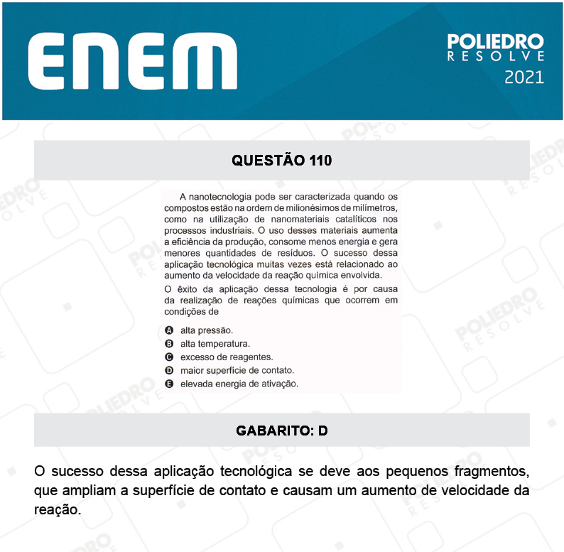 Questão 110 - 2º Dia - Prova Azul - ENEM 2020