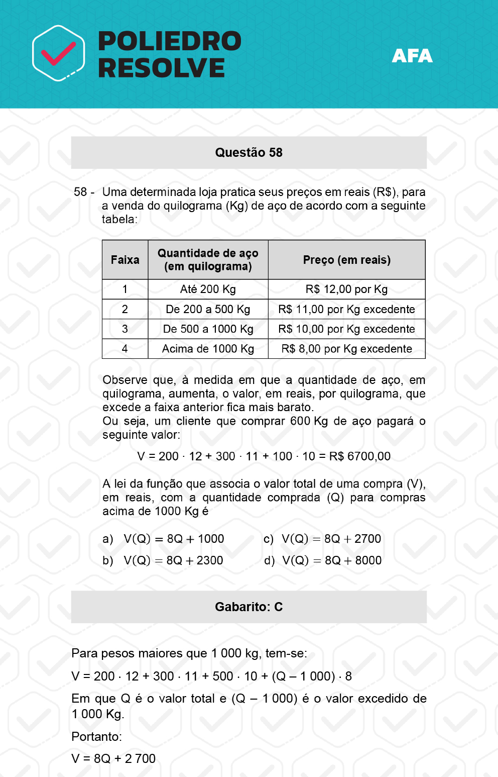 Questão 58 - Prova Modelo A - AFA 2023