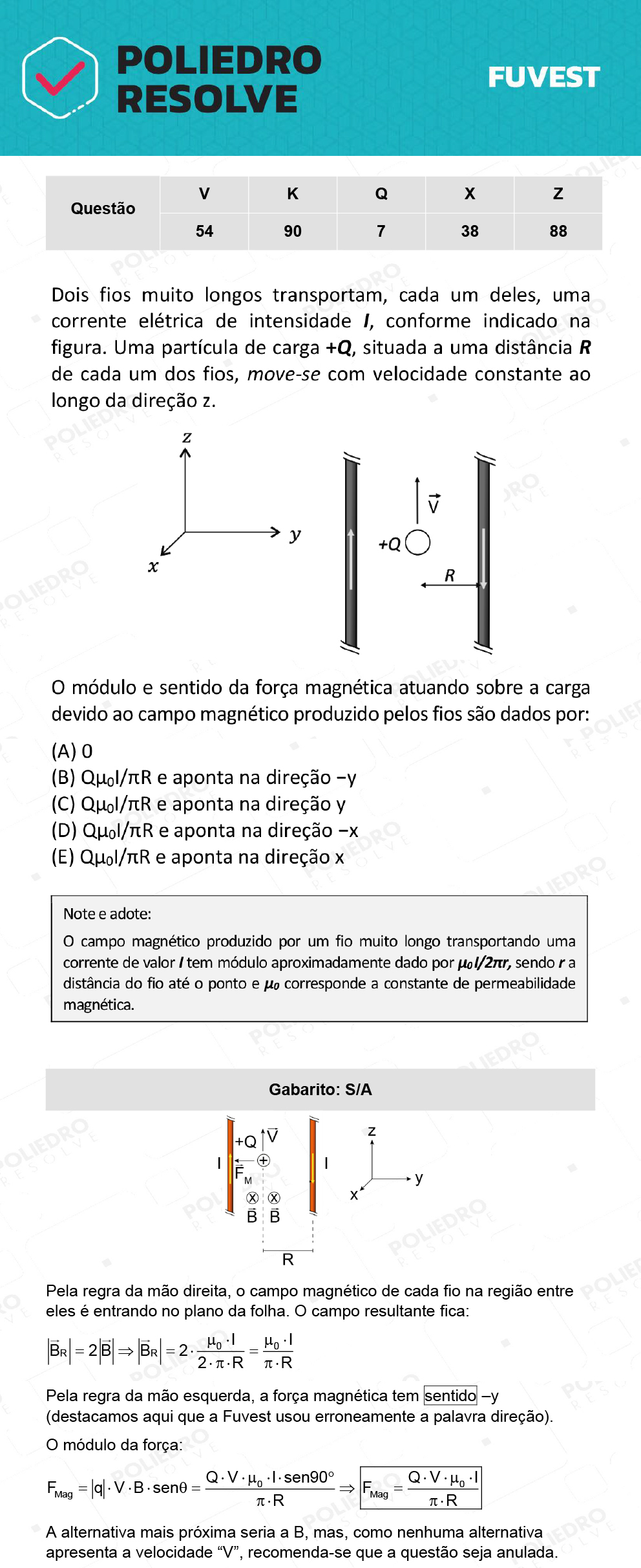 Questão 88 - 1ª Fase - Prova Z - 12/12/21 - FUVEST 2022