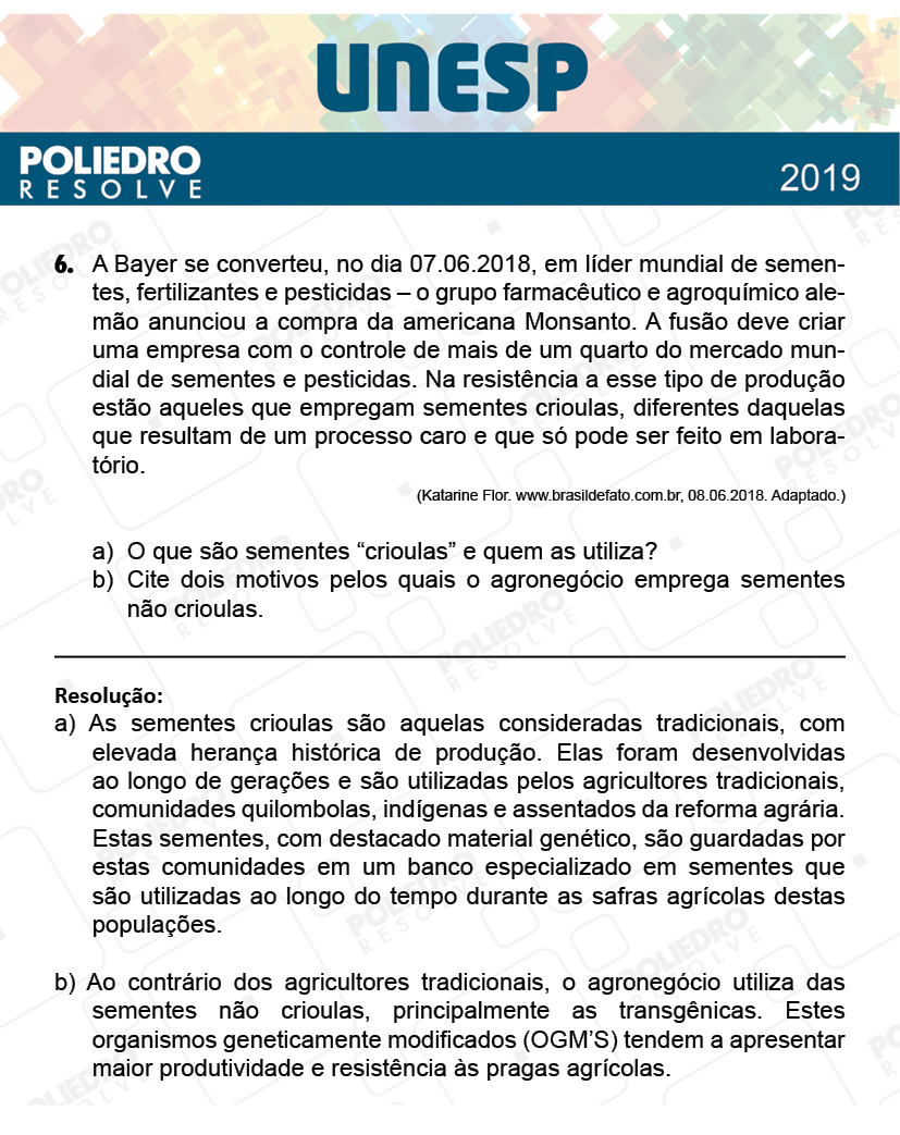 Dissertação 6 - 2ª Fase - 1º Dia - UNESP 2019