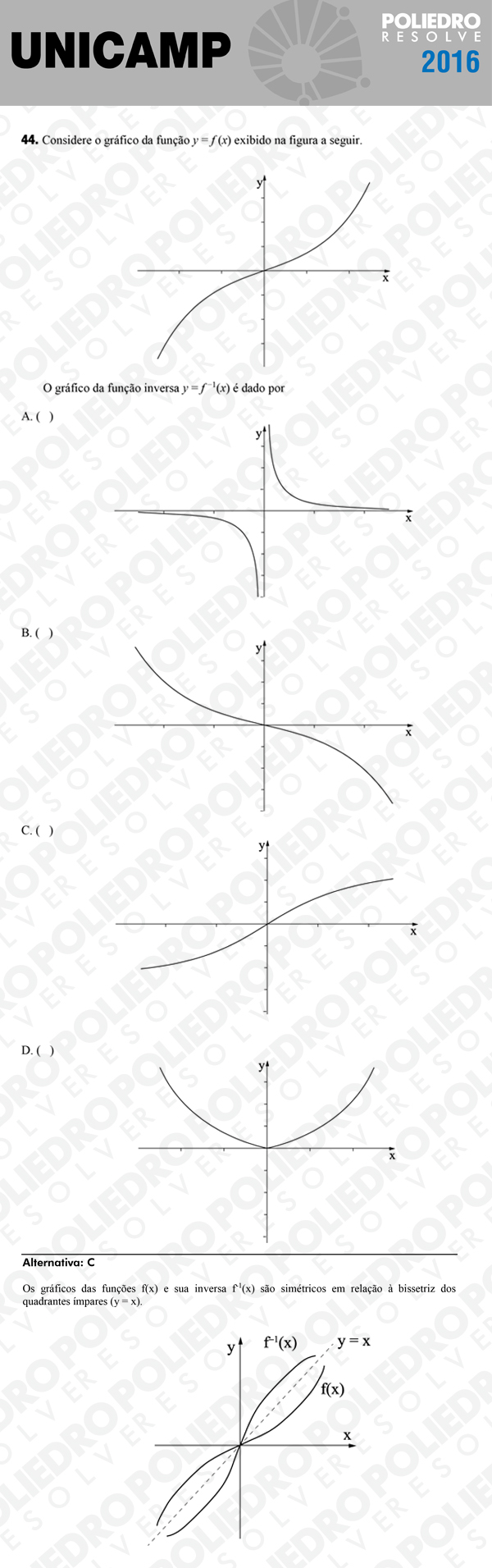 Questão 44 - 1ª Fase - UNICAMP 2016