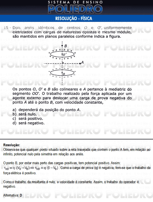 Questão 15 - Física e Português - AFA 2010